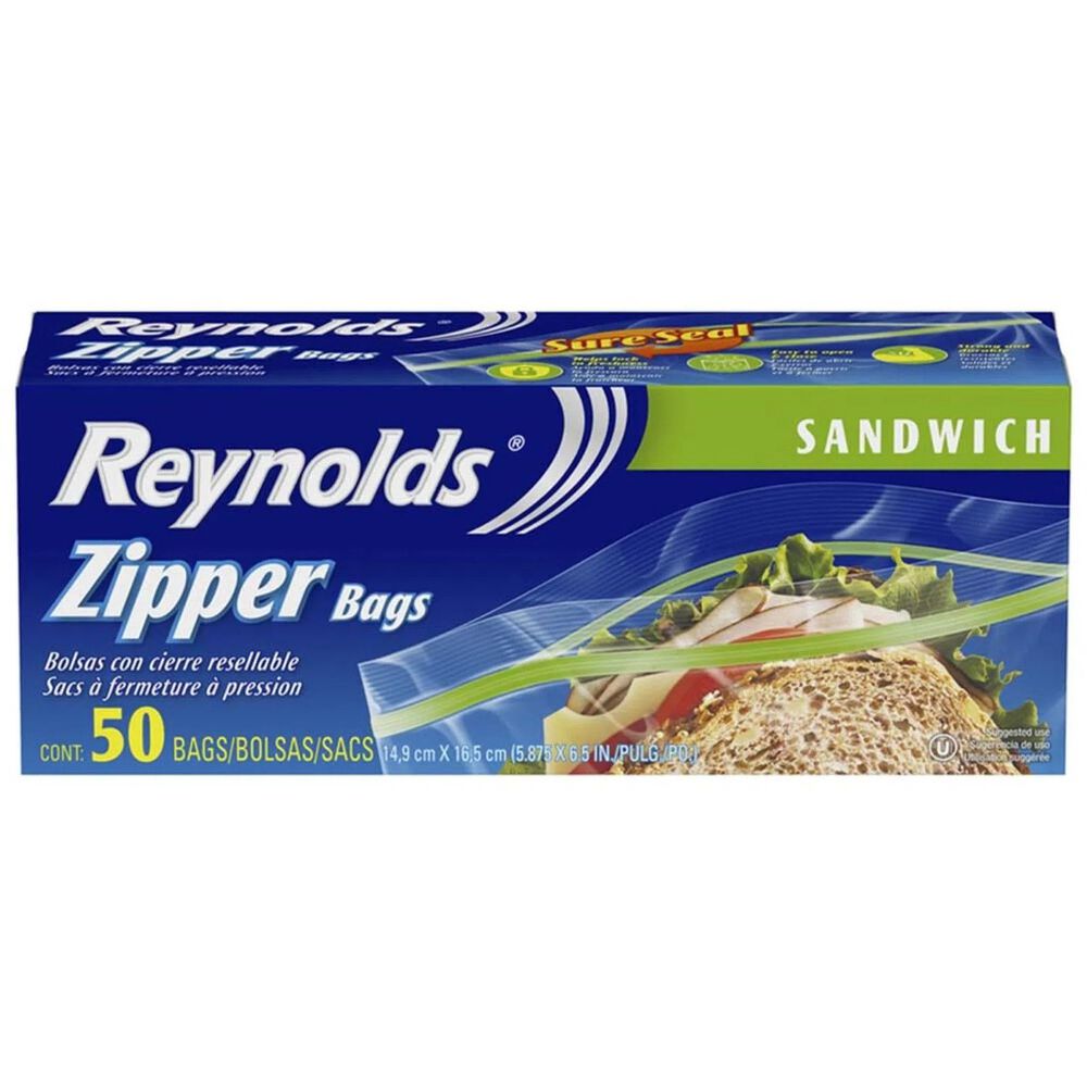 Bolsa Zipper Sandwich 14.9x16.5cms 50un. Reynolds Wrap image number 0.0